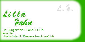 lilla hahn business card